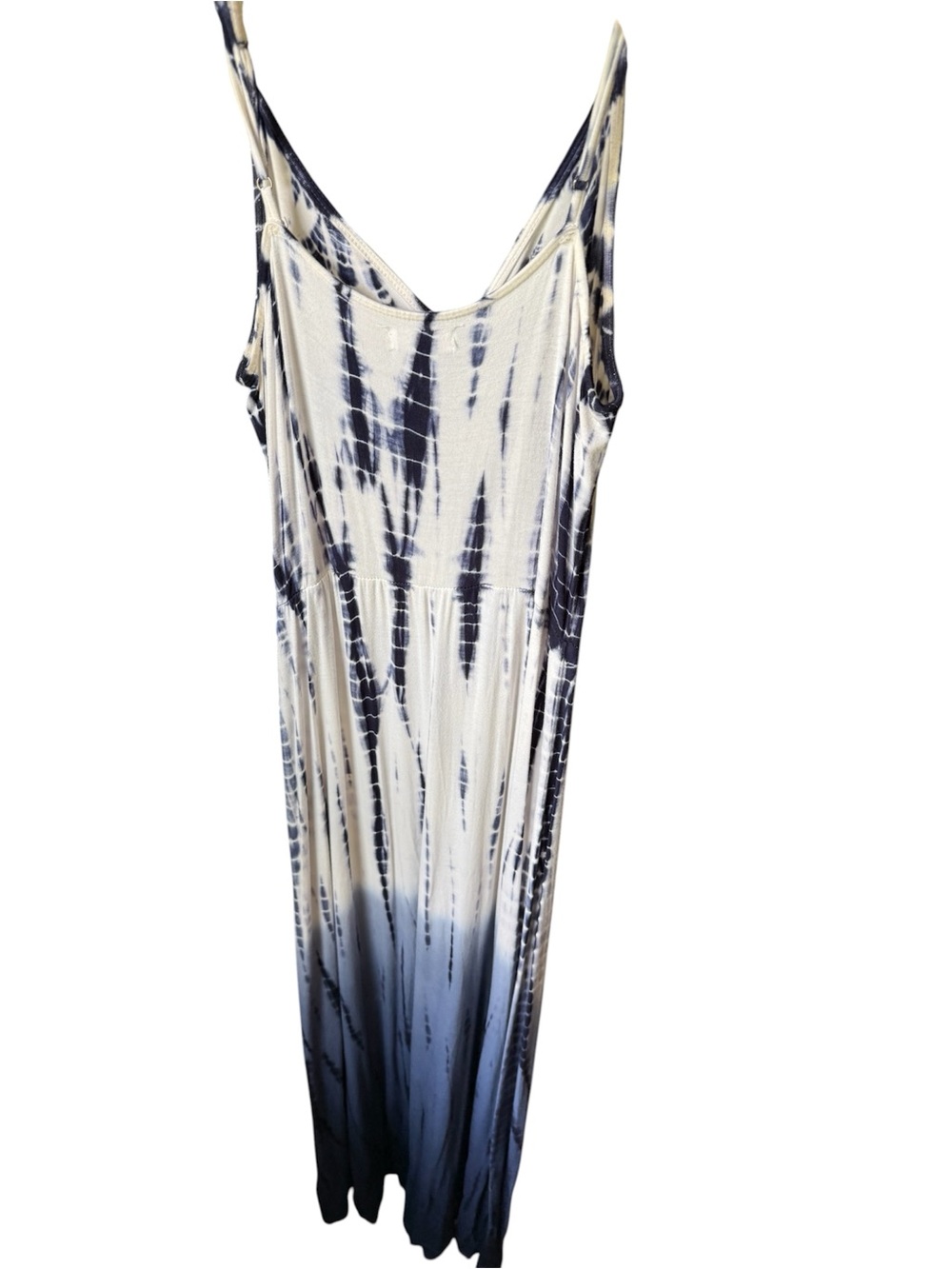 Xhilaration Ombré Blue & White Tie-Dye V-Neck Maxi Dress size small - Picture 3 of 7